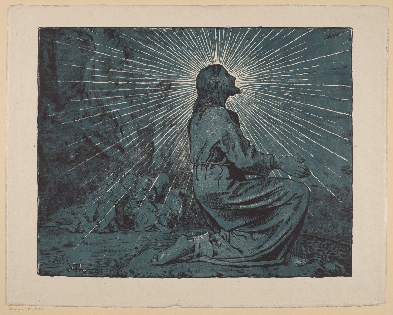 Le Christ en prière au Mont des Oliviers - Hans Thoma