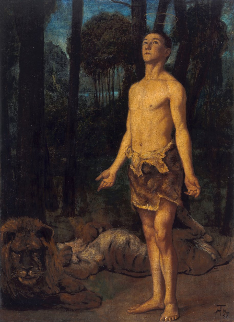Daniel dans la fosse aux lions - Hans Thoma
