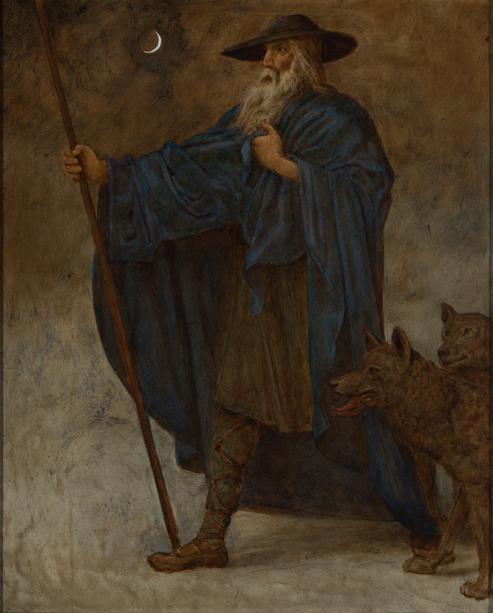 Décembre (Wotan et les loups) - Hans Thoma