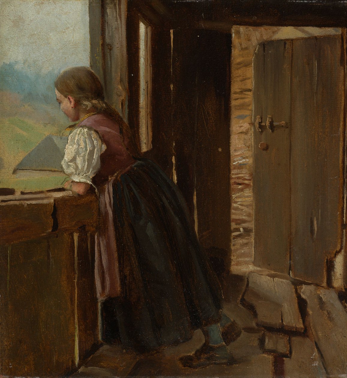 Une jeune fille sous la tonnelle d