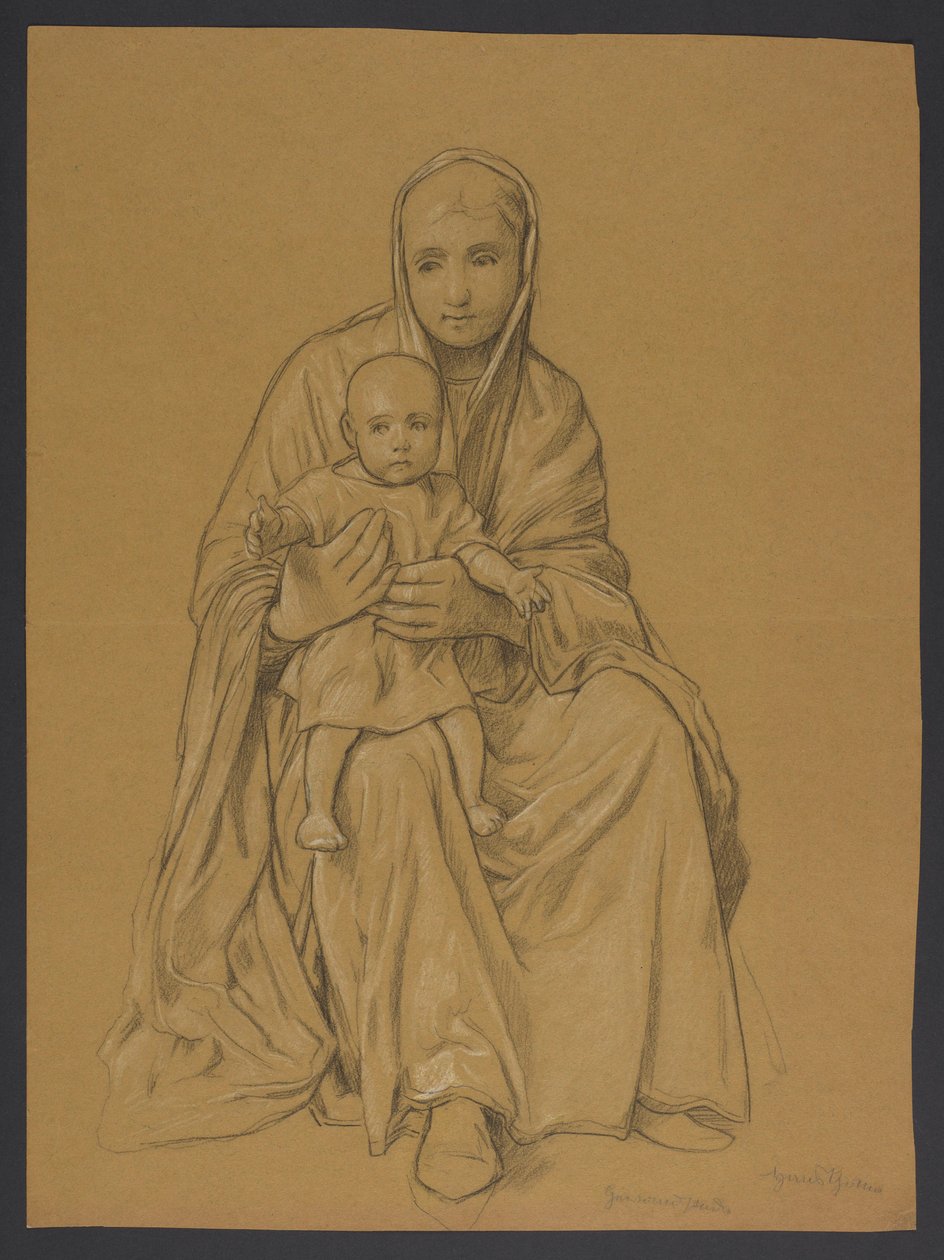 Marie avec Jésus sur ses genoux - Hans Thoma