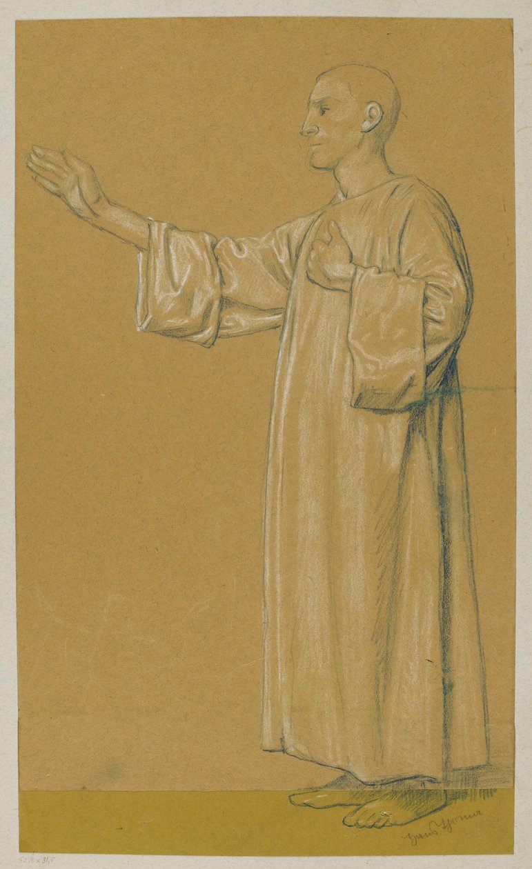 Mann in langer Tunika - Hans Thoma