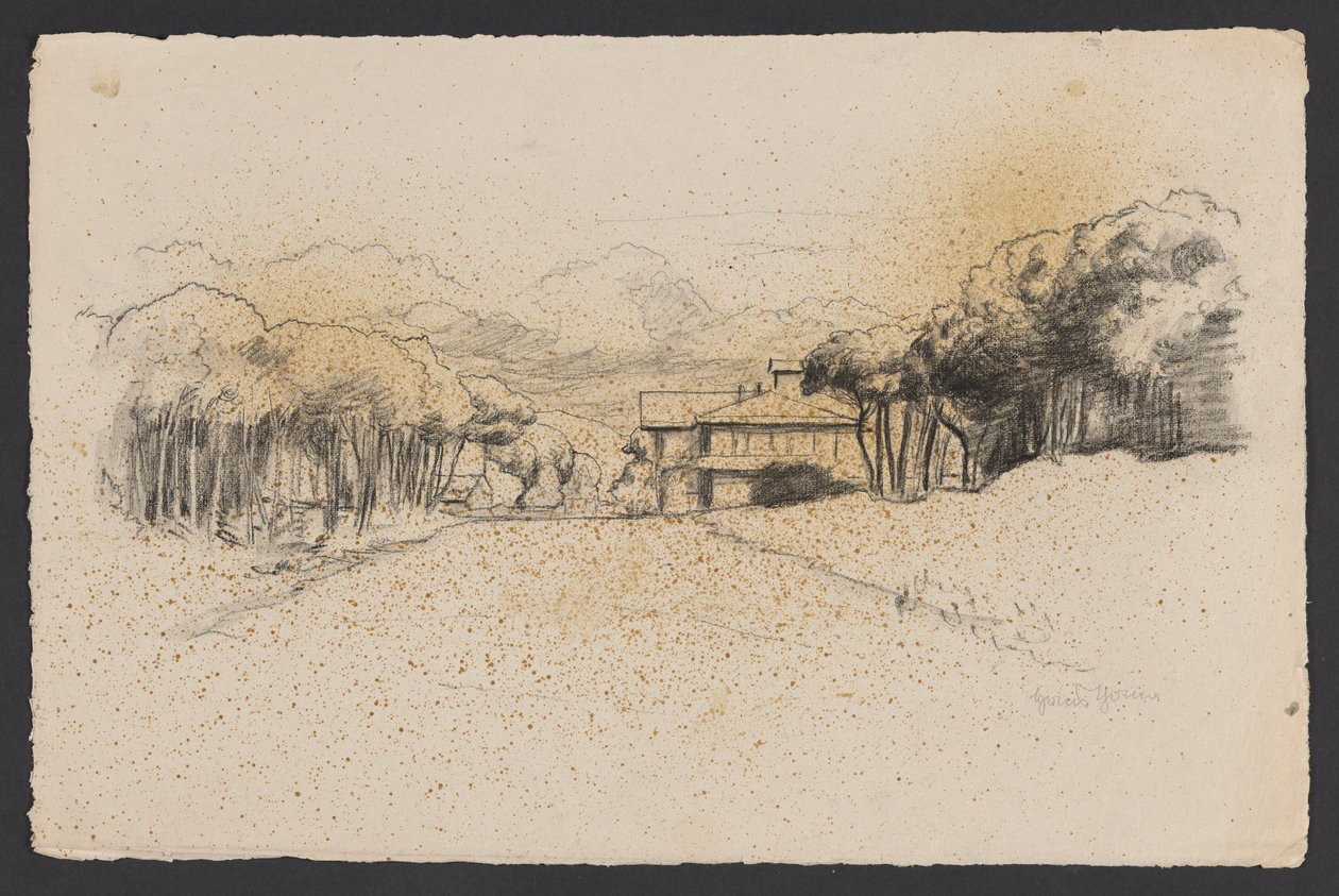 Paysage avec une maison parmi les arbres - Hans Thoma