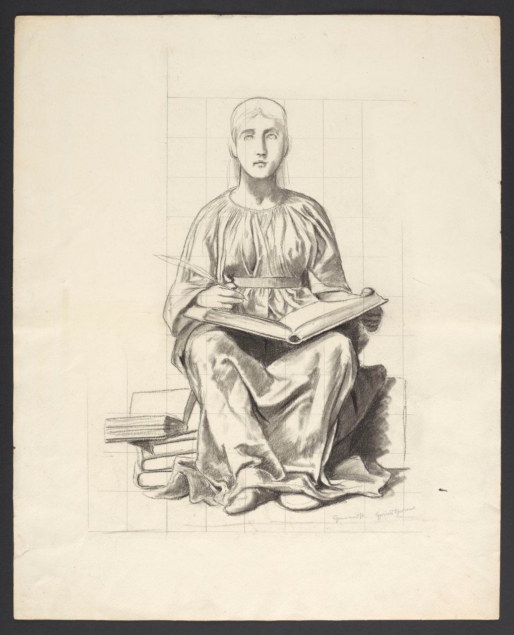 Personnage allégorique tenant un livre - Hans Thoma