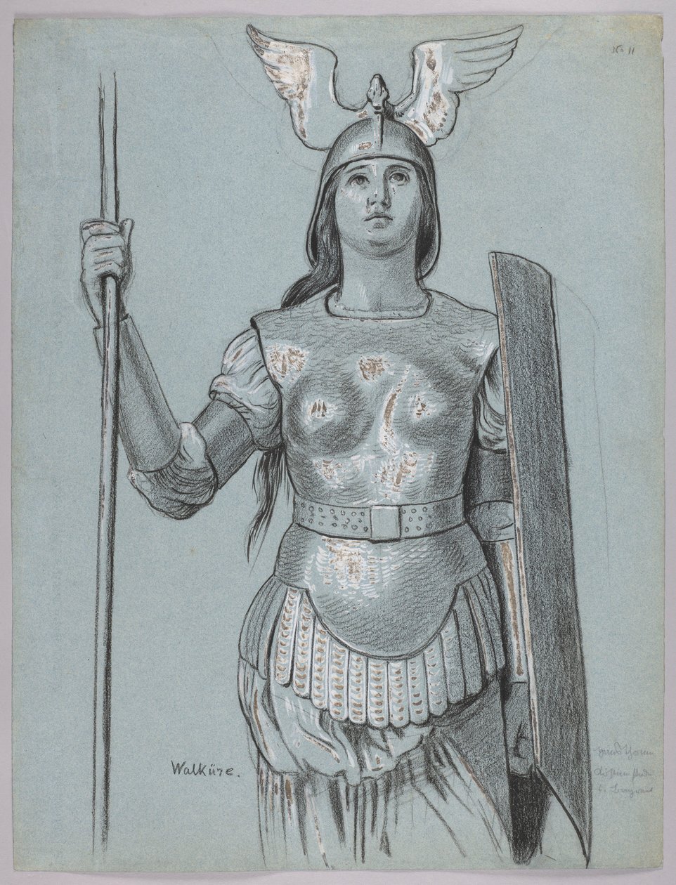 Conception du costume de la Walkyrie - Hans Thoma