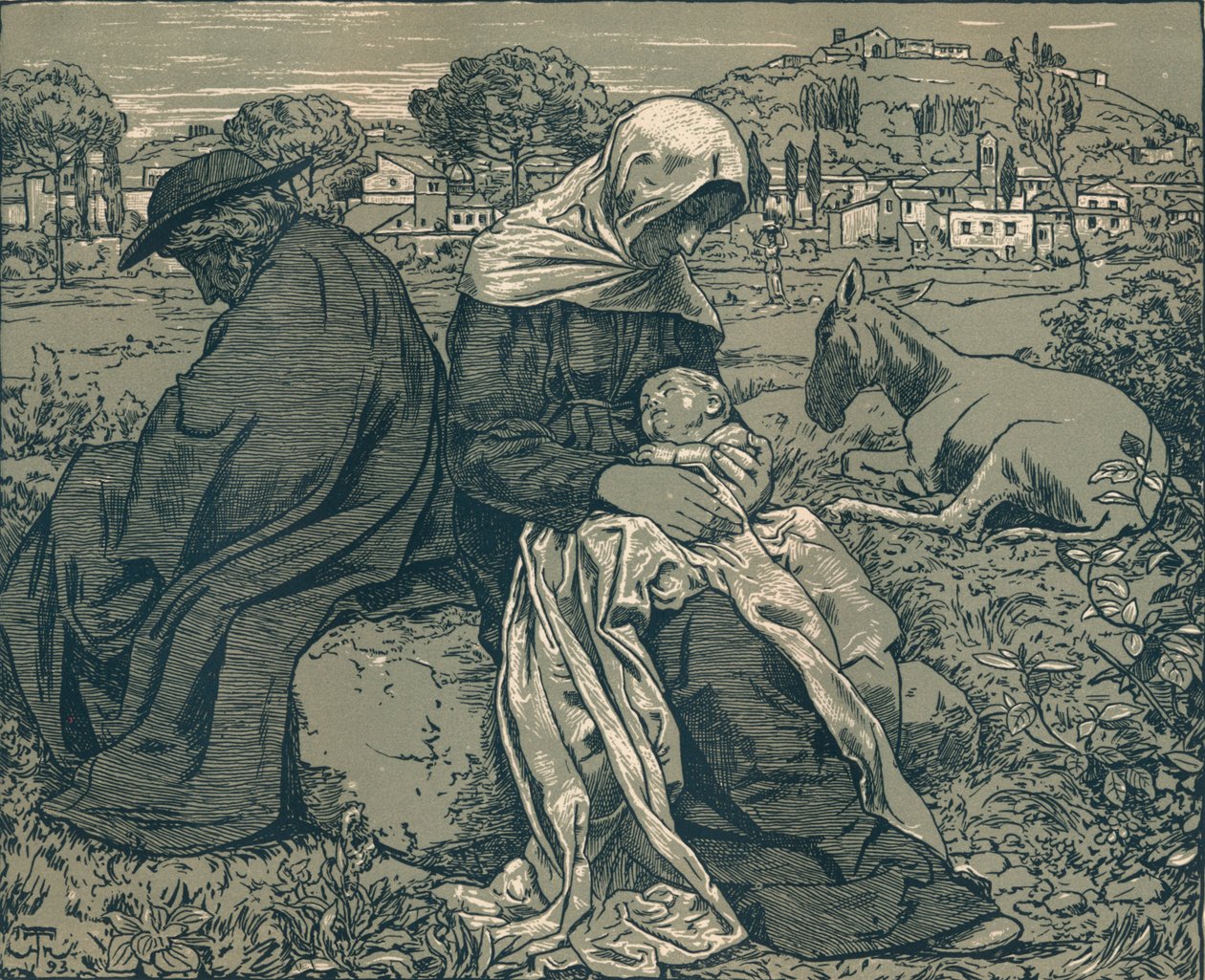 Repos pendant la Fuite en Égypte, vers 1897 - Hans Thoma