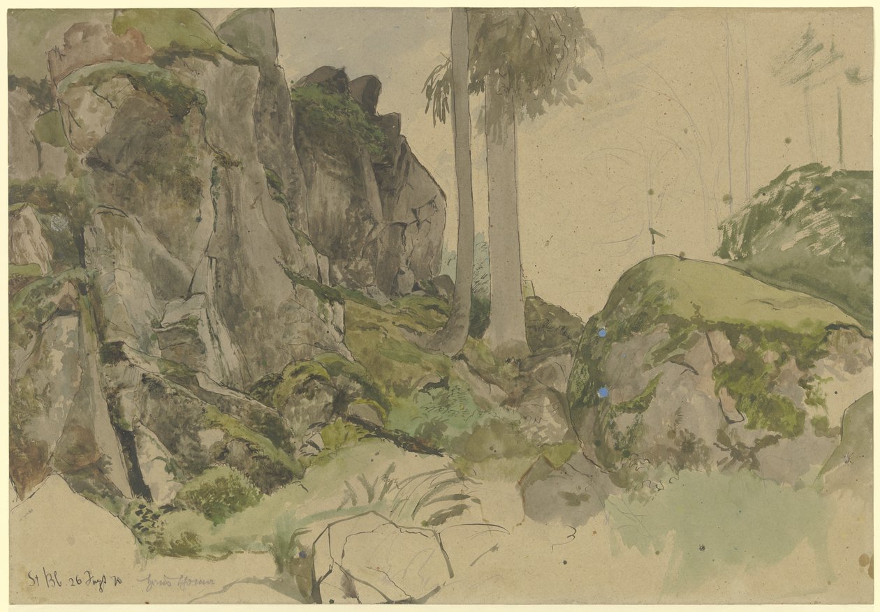 Rochers près de Saint-Blaise, Forêt-Noire - Hans Thoma