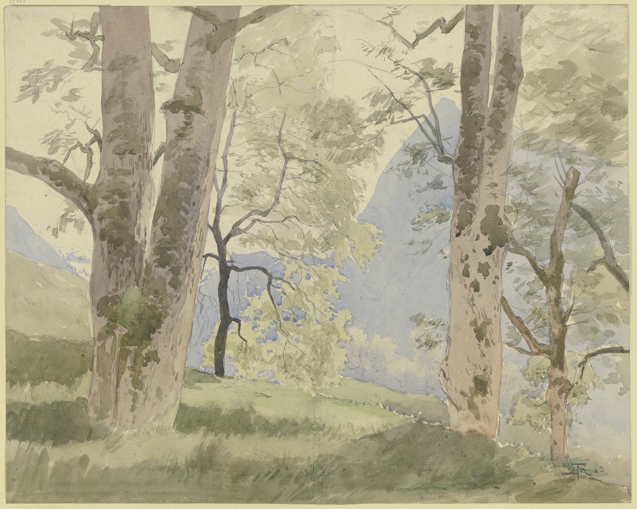Paysage de la Forêt-Noire : vue sur les montagnes depuis la lisière de la forêt - Hans Thoma