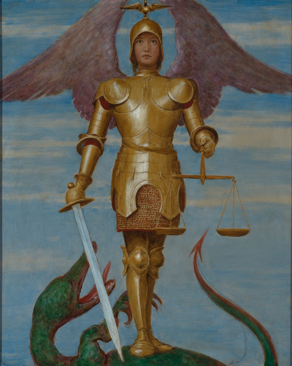 Septembre (saint Michel peseur des âmes) - Hans Thoma
