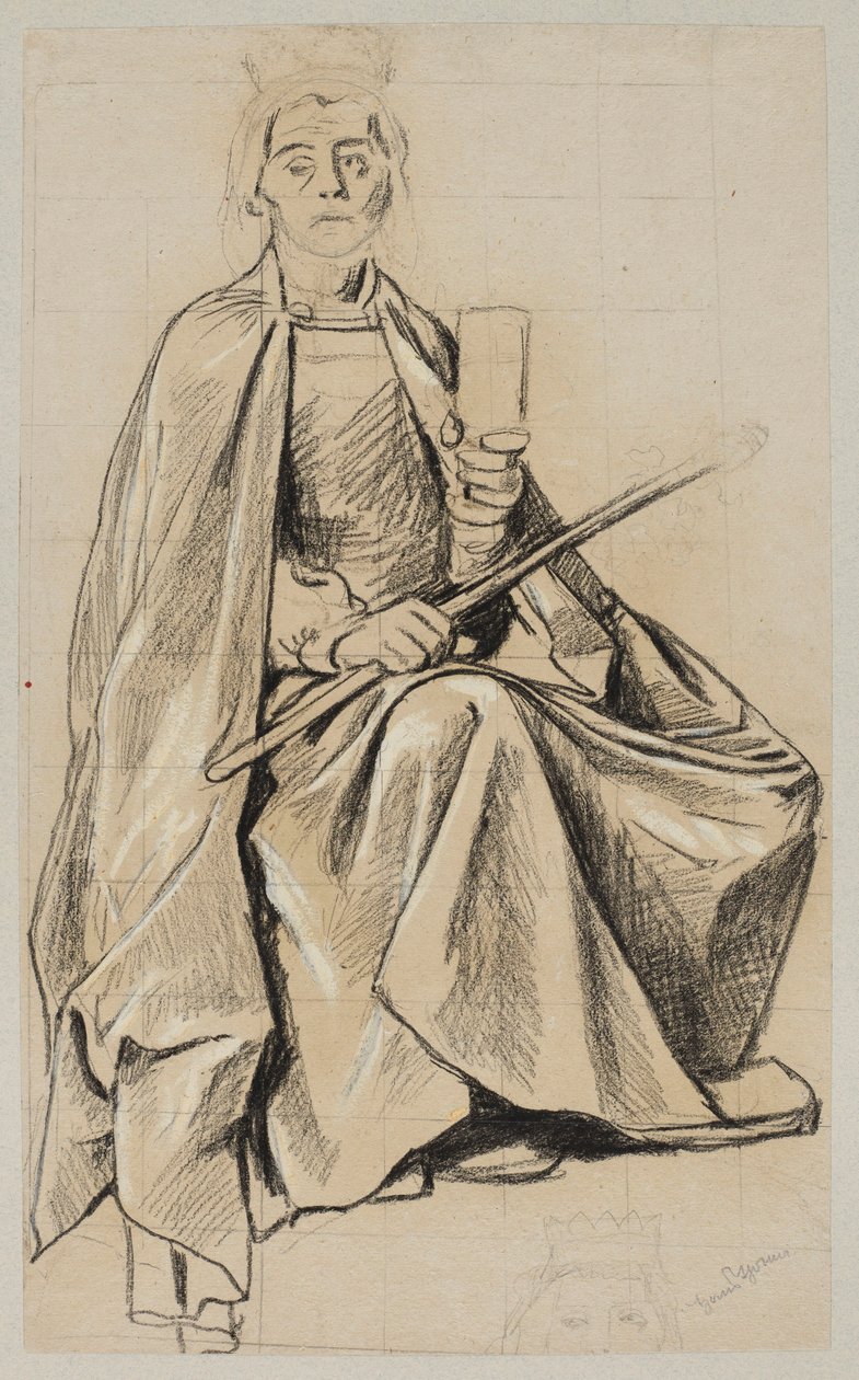 Étude pour la figure du roi Gambrinus - Hans Thoma