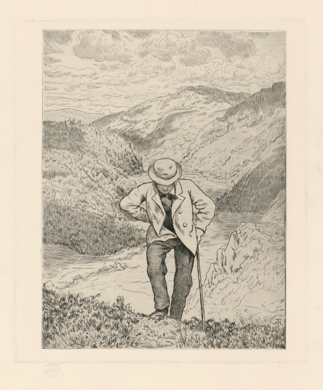 Randonneur en montagne - Hans Thoma