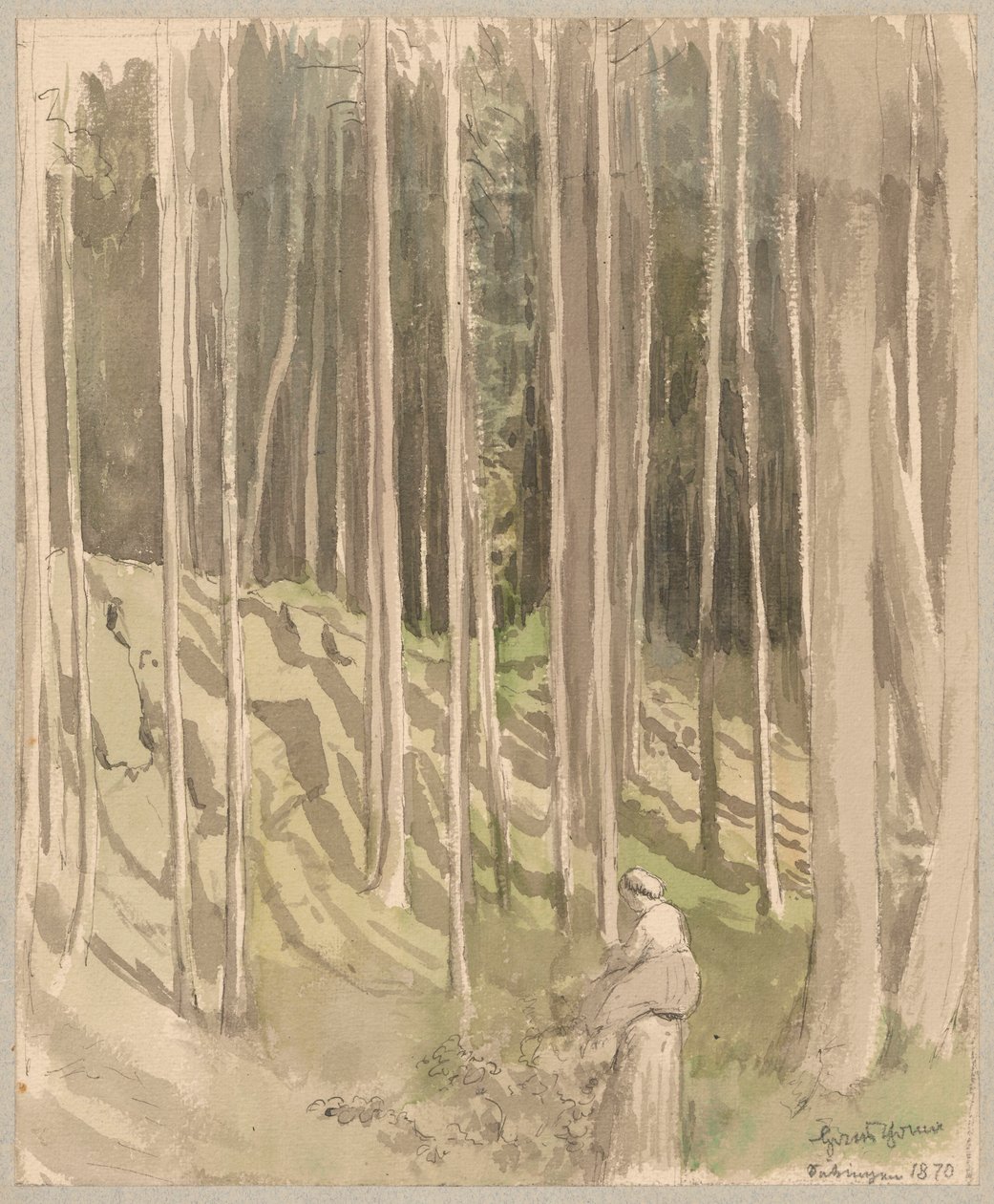 Vue sur la forêt à Bad Säckingen - Hans Thoma