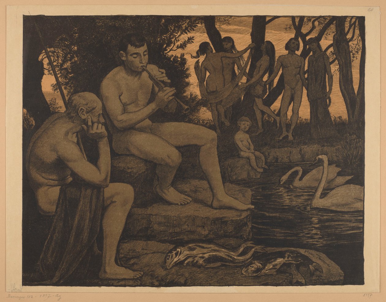 Soir (idylle forestière) - Hans Thoma