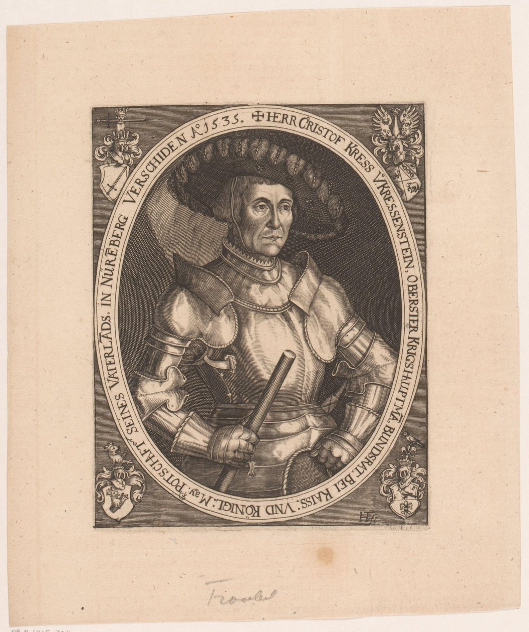 Portrait de Christoph I Kreß von Kressenstein - Hans Troschel