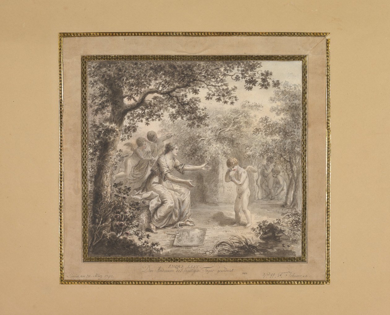 La ruse de Cupidon - Hans Veit Friedrich Schnorr von Carolsfeld