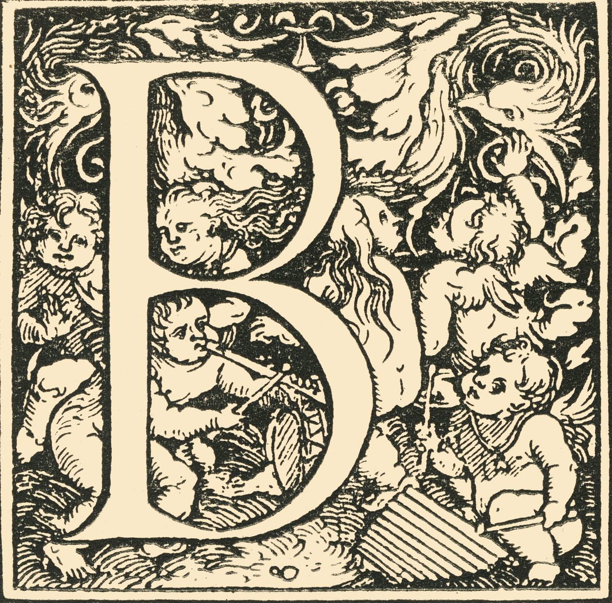 B - Un alphabet par Hans Weiditz, vers 1520-1521, 1908 - Hans Weiditz