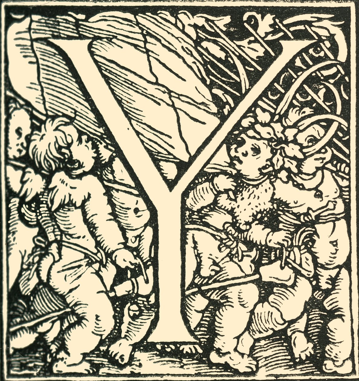Y - Un alphabet par Hans Weiditz, c1520-1521, 1908 - Hans Weiditz