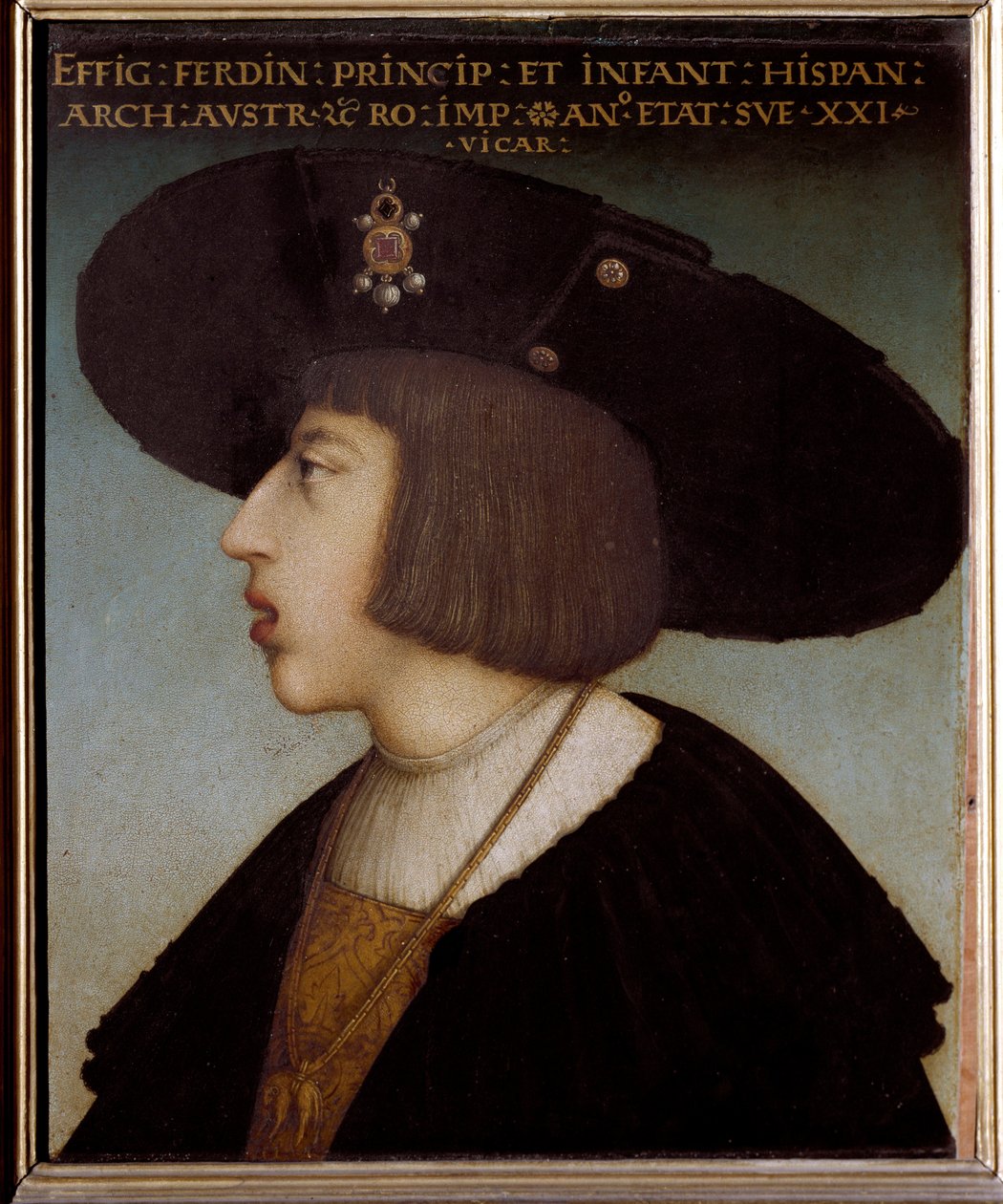 Portrait de Ferdinand Ier, empereur romain germanique et roi de Bohême et de Hongrie, âgé de 21 ans (portant le collier de l