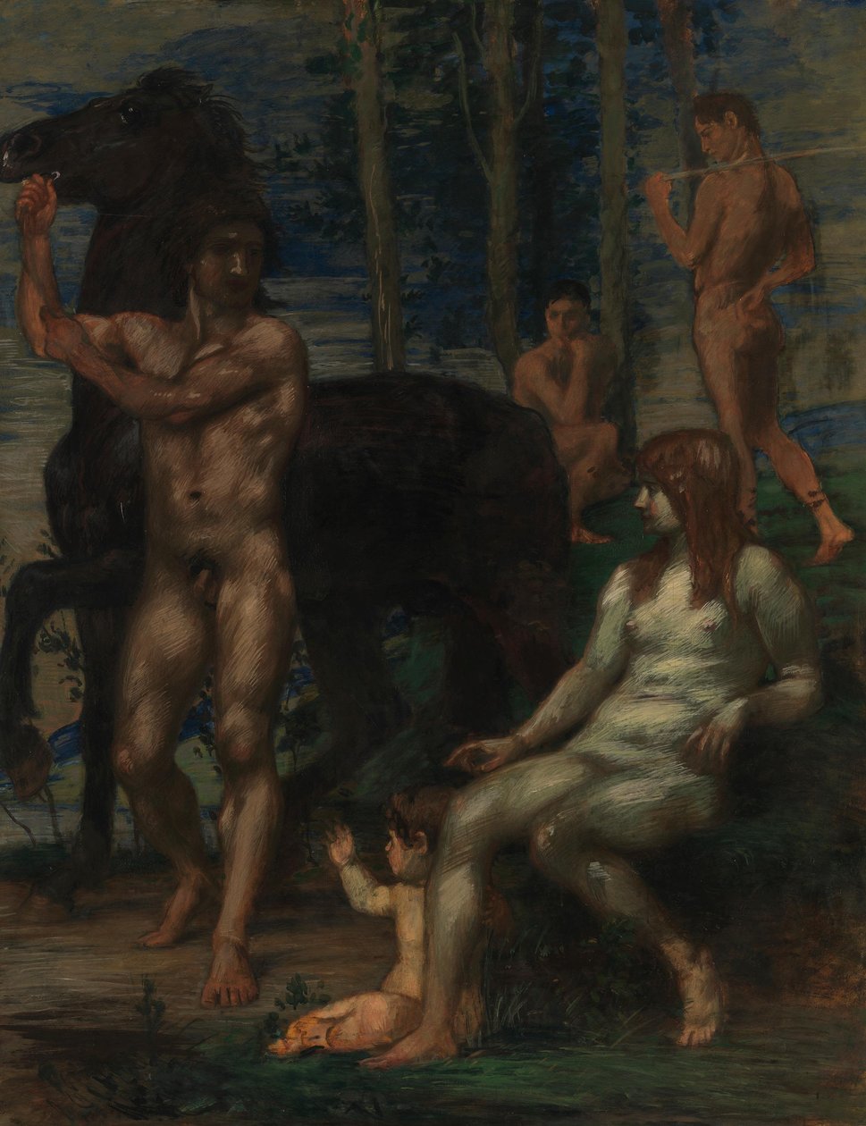 Conducteur de cheval et nymphe - Hans von Marées