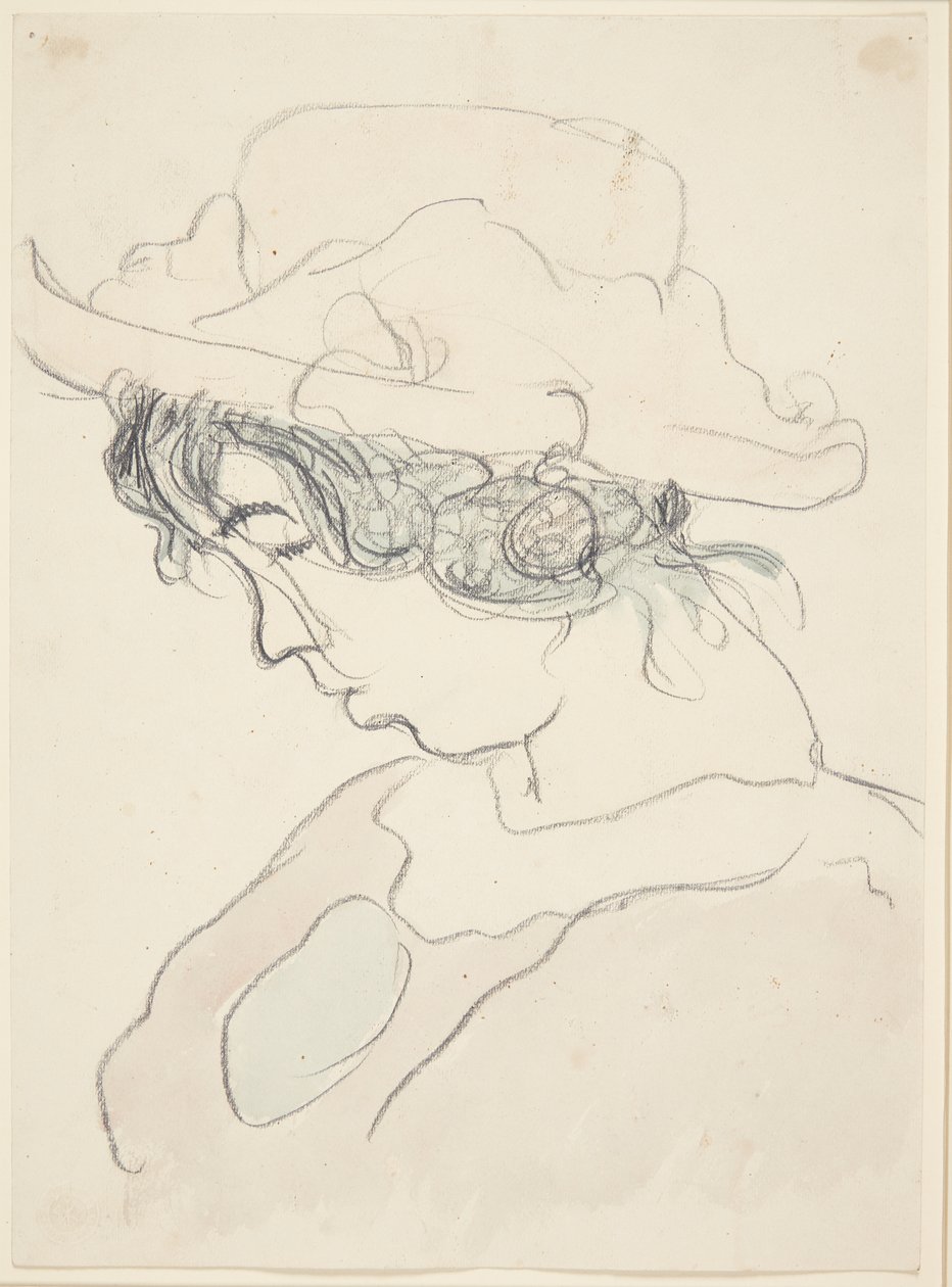 Fille avec un chapeau rose, la sœur de l