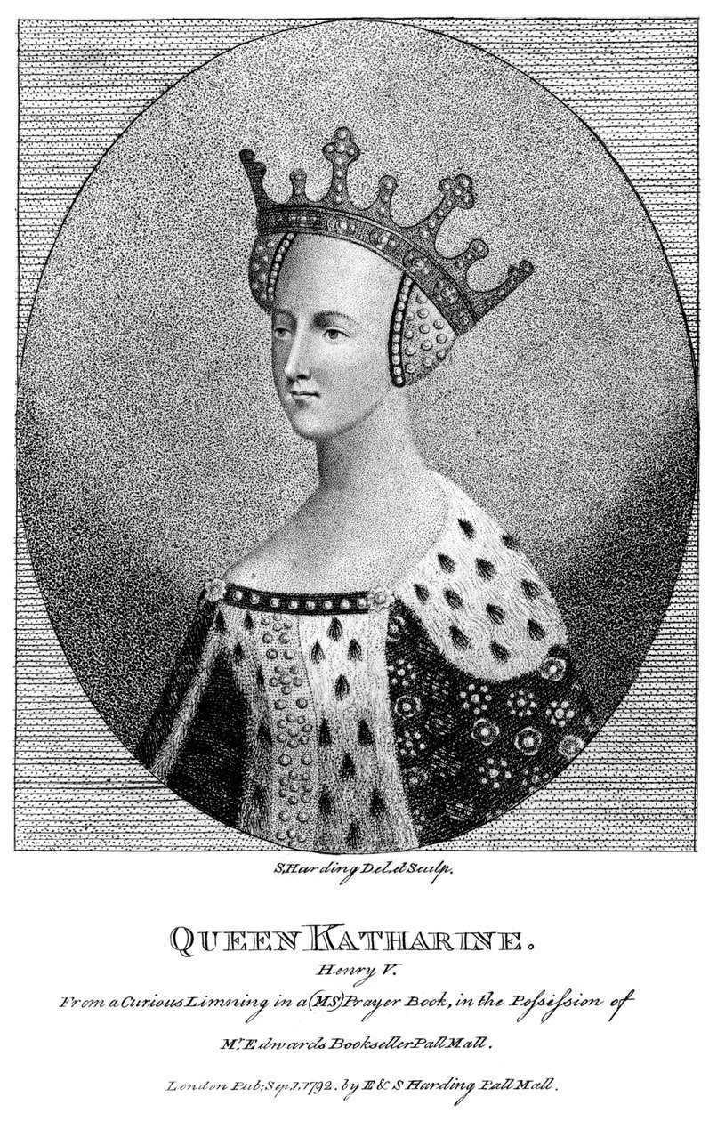 Catherine de Valois 1401-1437, reine consort du roi Henri V, 1792 - Harding