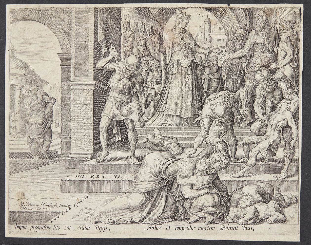 Athalie détruisant la progéniture royale - Harmen Jansz. Muller