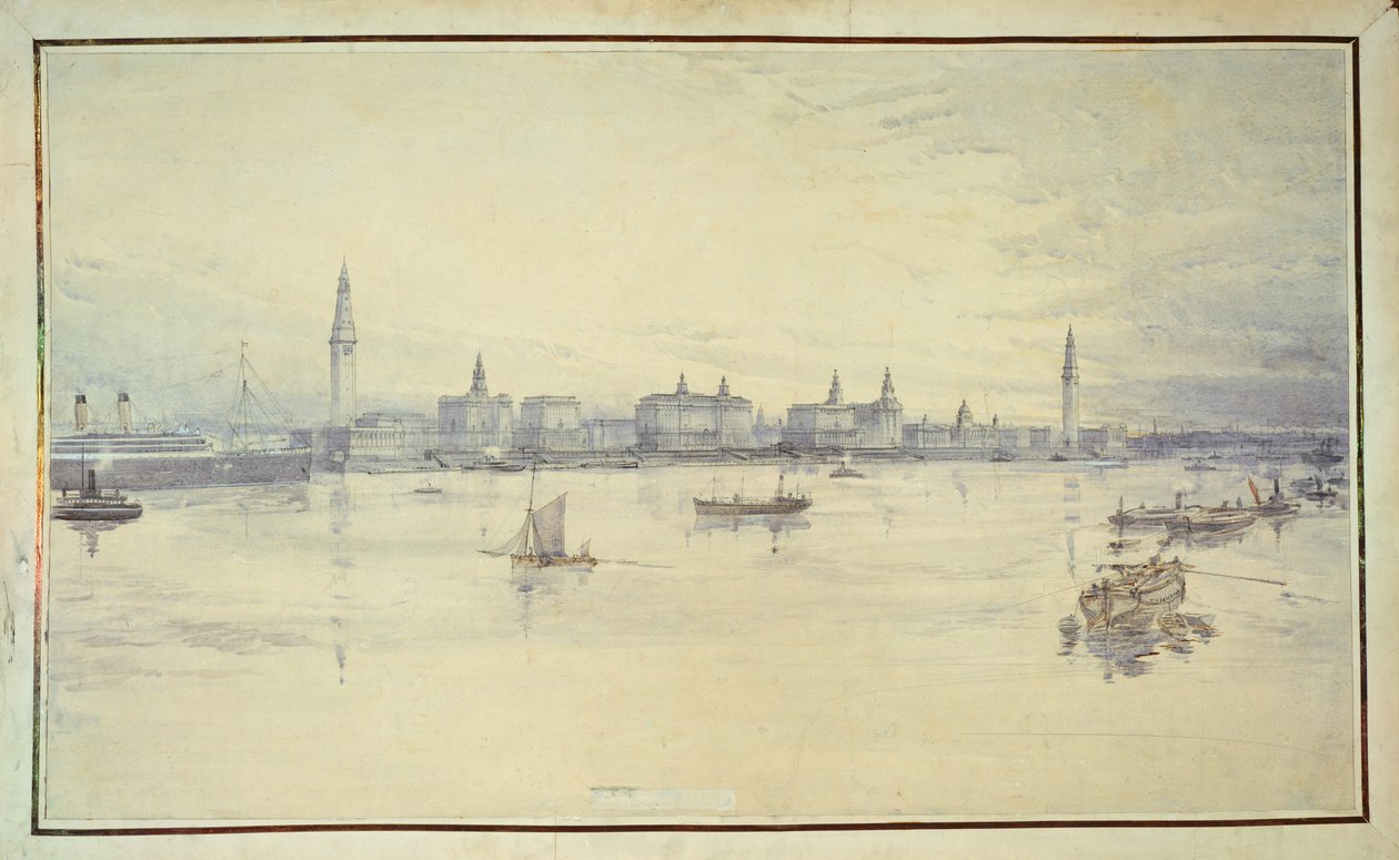 Projet pour le front de mer de Liverpool - Harold Chalton Bradshaw