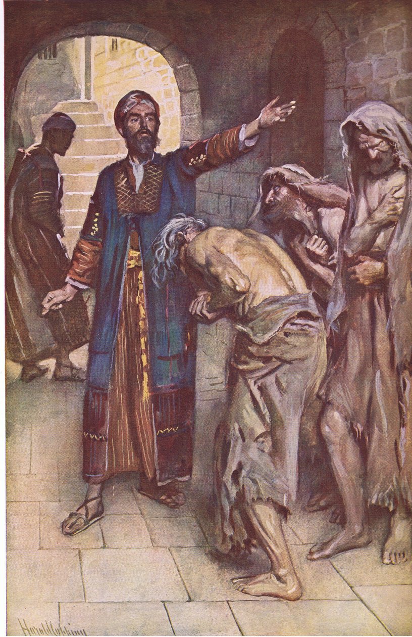 Isaïe et les messagers, illustration de Pictures That Teach The Crown Series, 1920 - Harold Copping