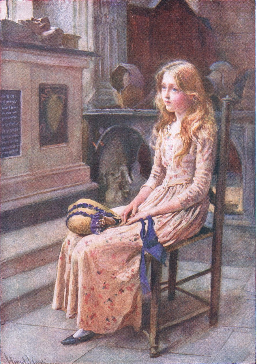 La petite Nell dans la vieille église, illustrations pour 