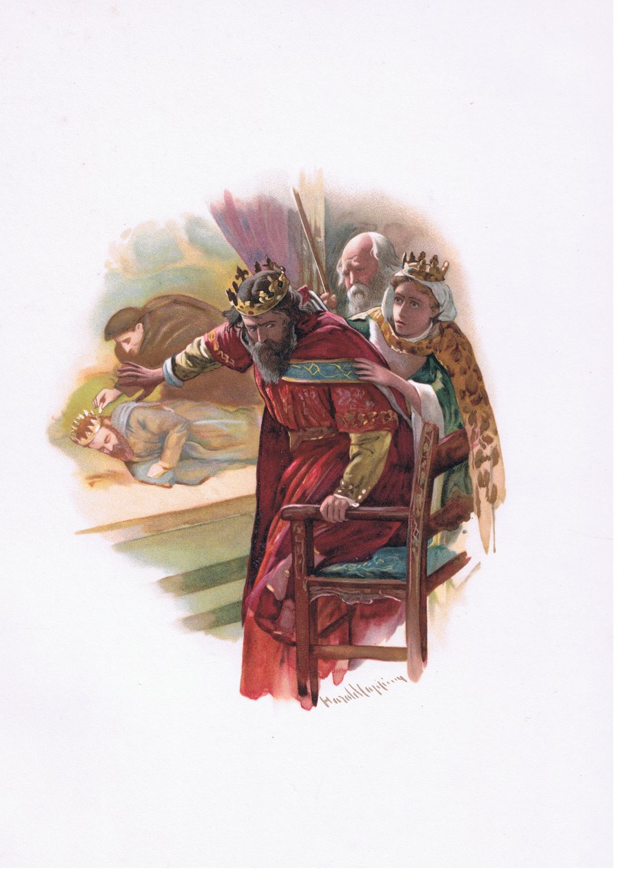 Reine Gertrude, illustration de Hamlet - Harold Copping