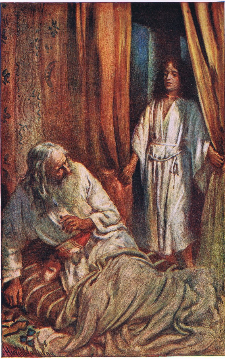Samuel et Éli, illustration de Pictures That Teach The Crown Series, 1920 - Harold Copping
