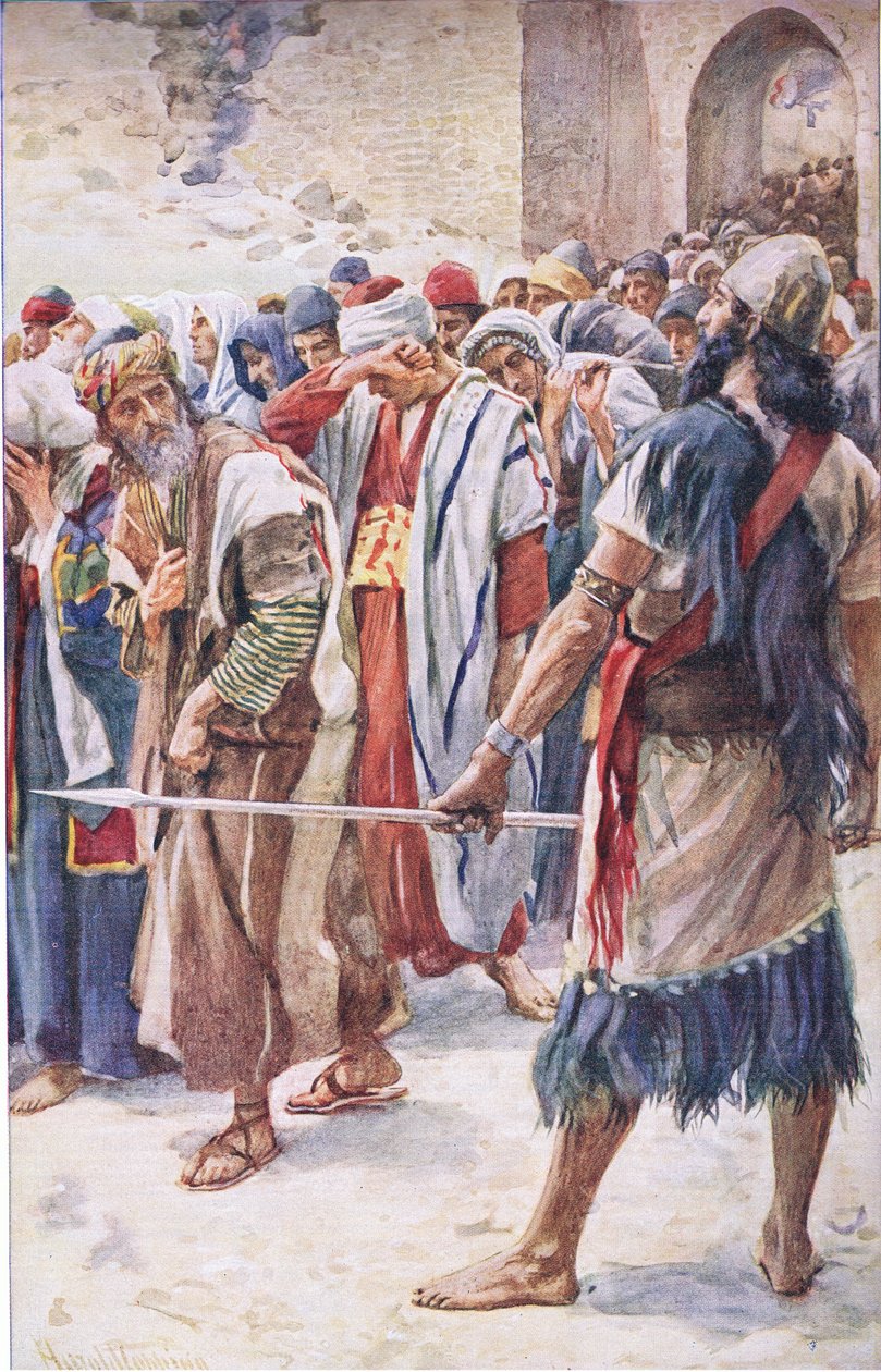 Les captifs de Babylone, illustration de Pictures That Teach The Crown Series, 1920 - Harold Copping