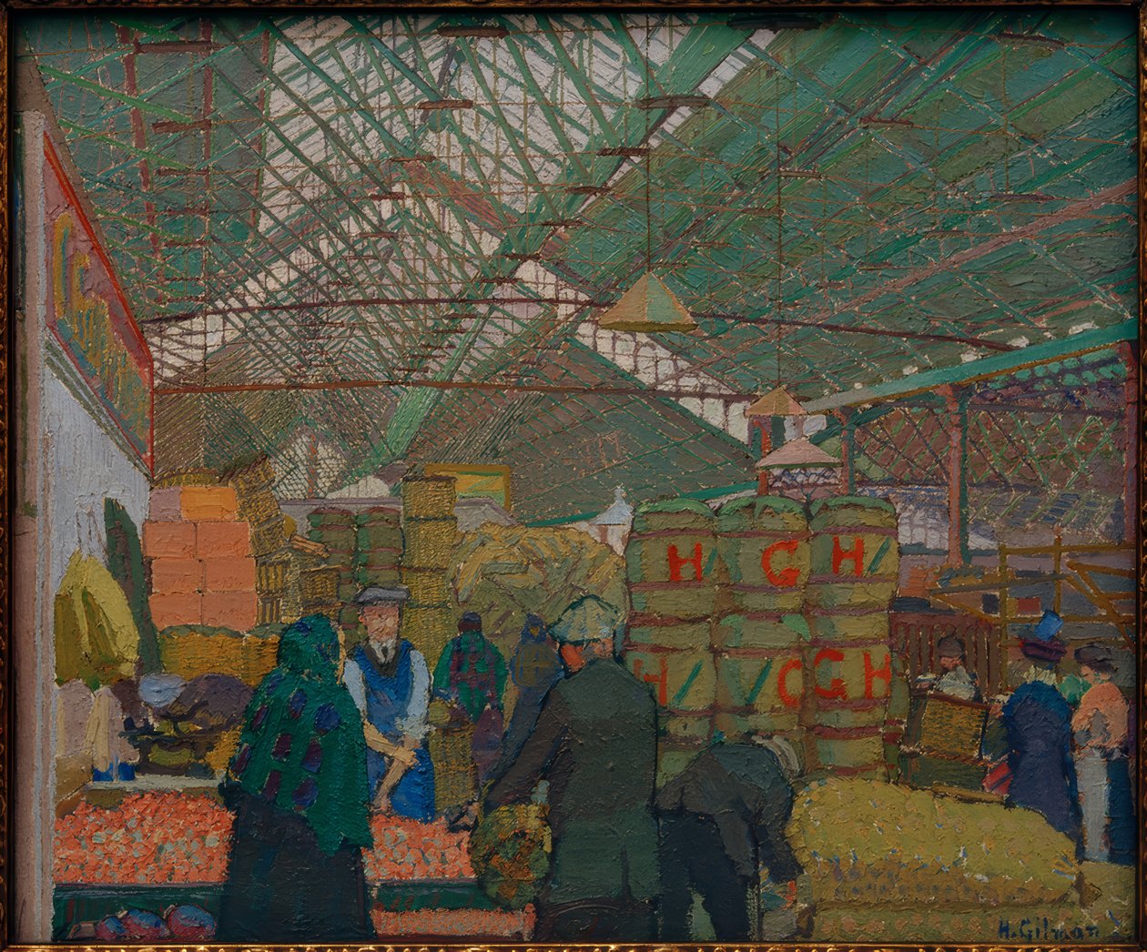 Marché à Leeds - Harold Gilman