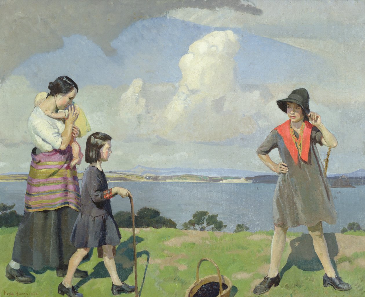 Une promenade au bord de la mer, les cueilleurs de mûres - Harold Harvey