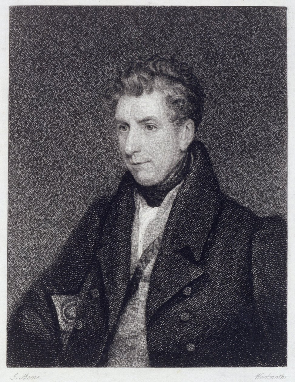 William Jerdan (1782-1869) gravé par Woolnoth - Harriet Jane Moore