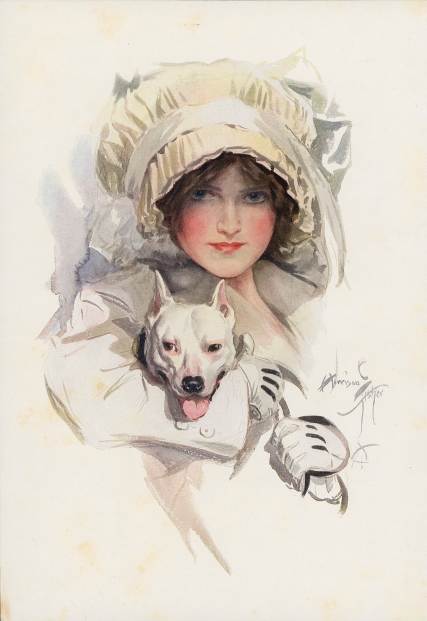 Un charme insaisissable (lithographie couleur) - Harrison Fisher