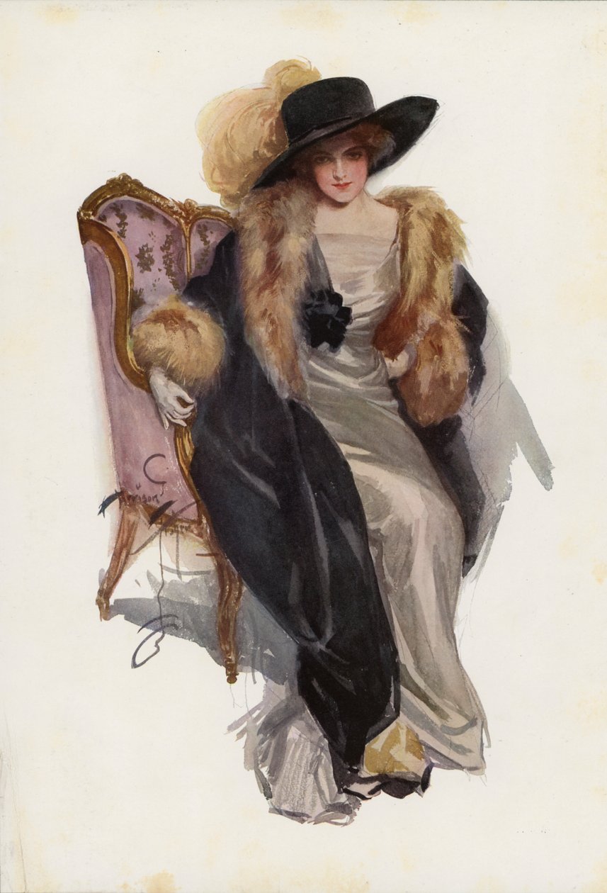 A un poète, de Dulcinée (lithographie couleur) - Harrison Fisher