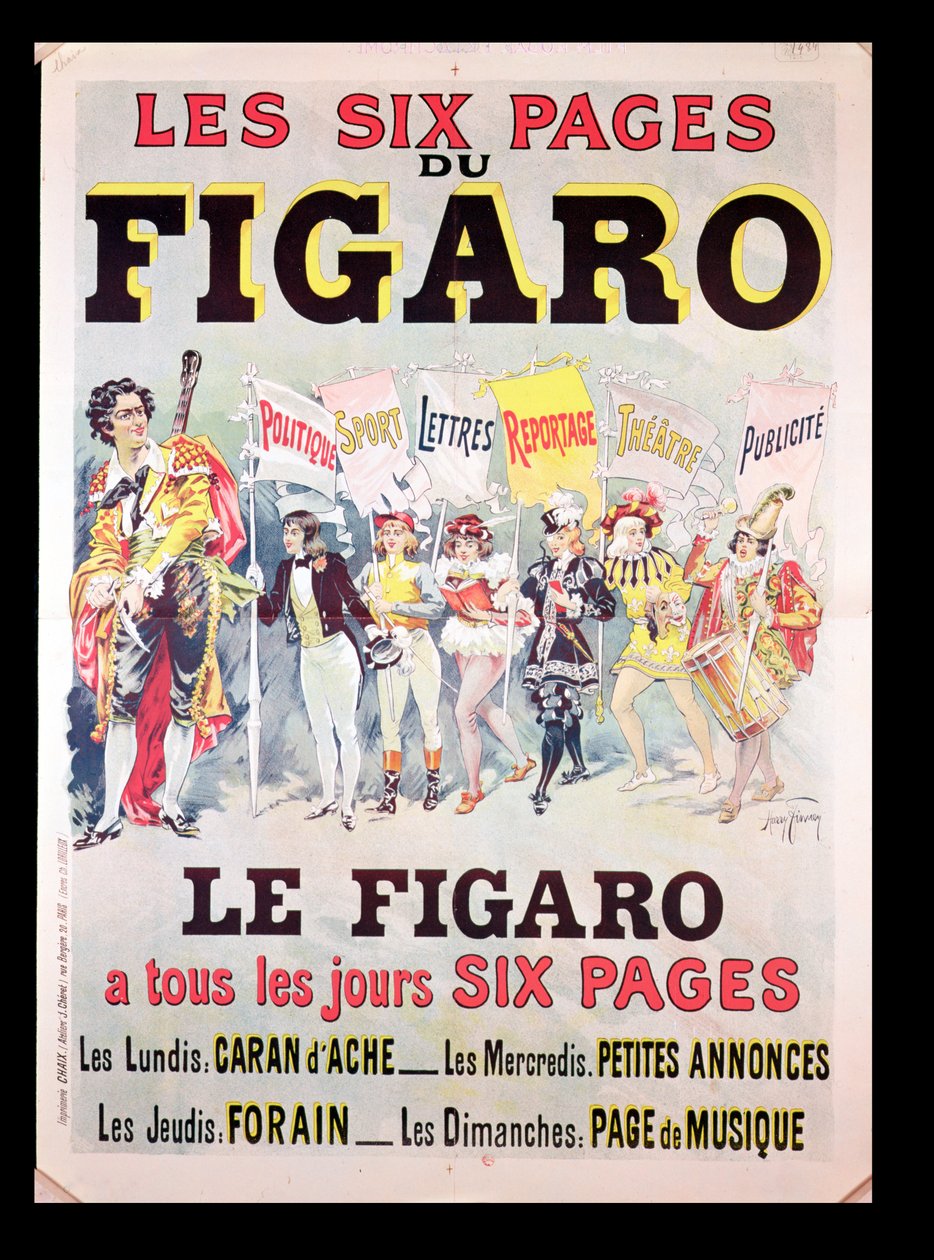 Publicité pour Le Figaro, fin du 19e siècle - Harry Finney