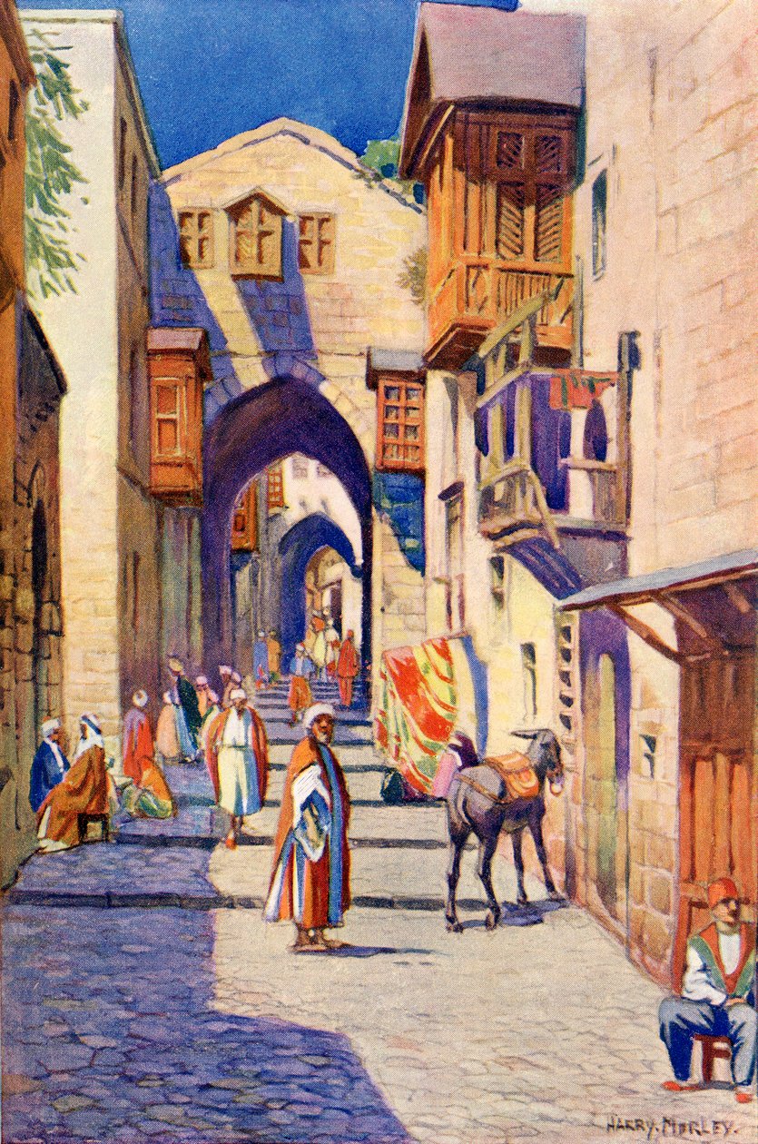 Une rue à Jérusalem, vers 1910 - Harry Morley