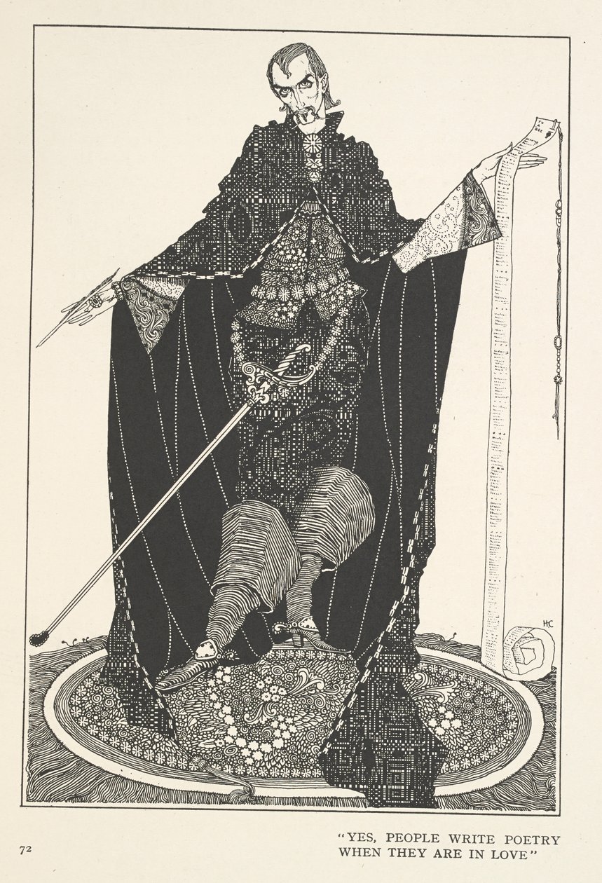 Les Galoshes de la Fortune. Oui, les gens écrivent de la poésie quand ils sont amoureux. - Harry Clarke