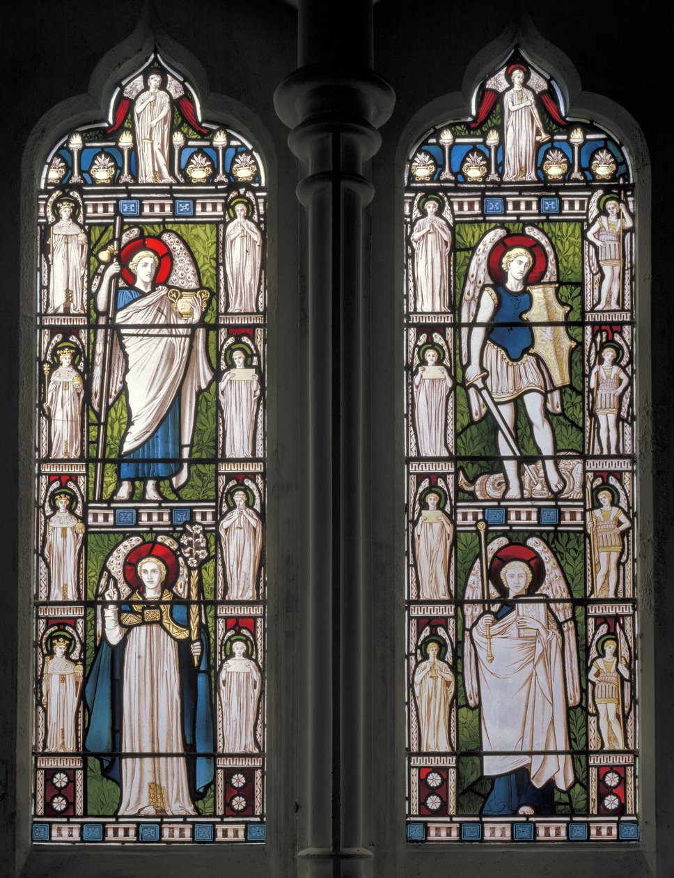 Minley, St Andrew, James Powell & Sons, Harry Ellis Wooldridge, Anges & Archanges, 1870 - Harry Ellis Wooldridge