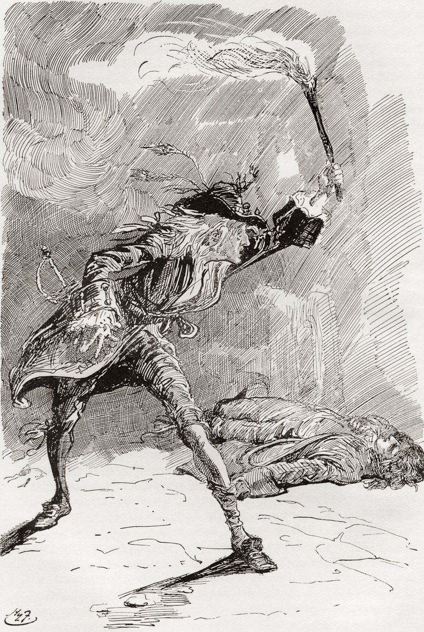 Illustration pour le roman Barnaby Rudge de Charles Dickens - Harry Furniss