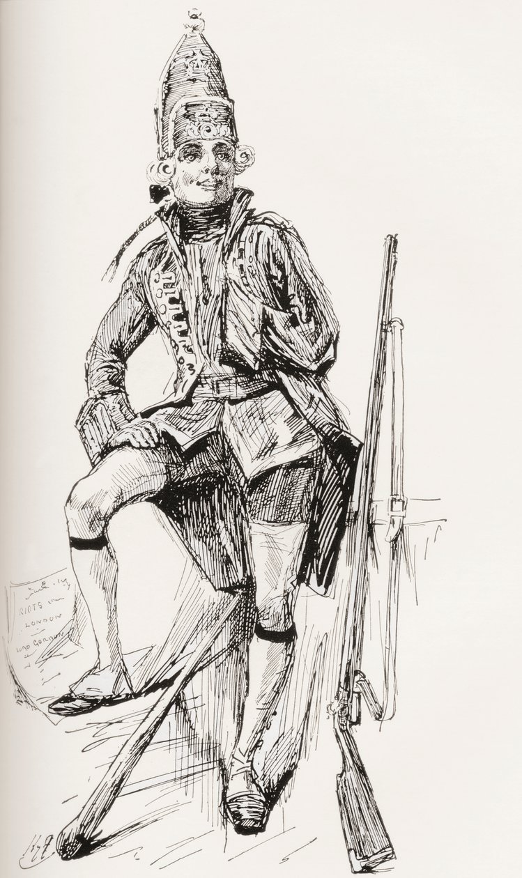 Illustration pour le roman Barnaby Rudge de Charles Dickens - Harry Furniss