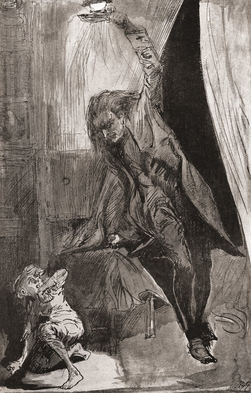 Illustration pour le roman de Charles Dickens Le marché du fantôme - Harry Furniss