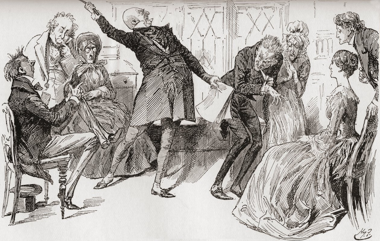 M. Micawber provoque la chute de Heep - Harry Furniss
