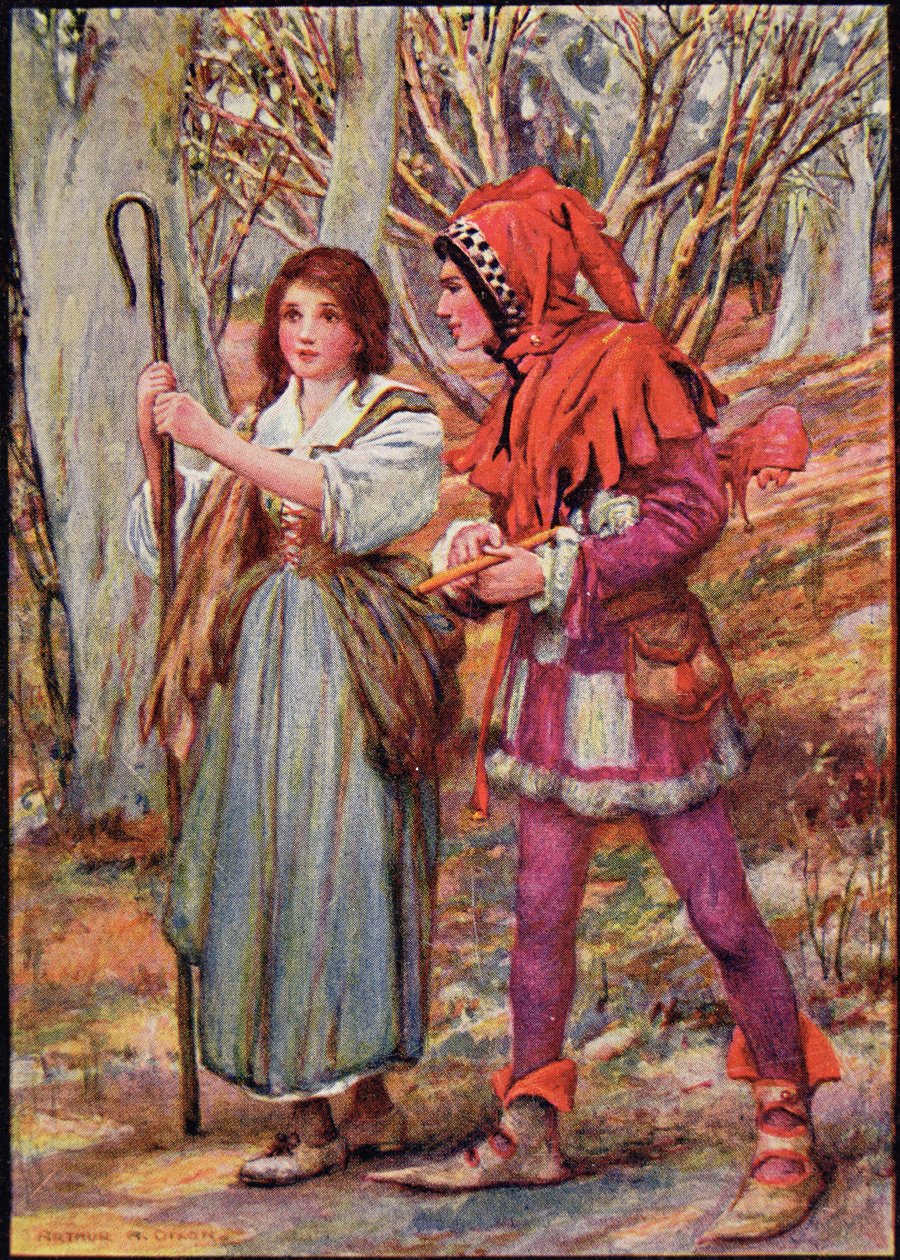 Hladgrun, Olrun et Alvit, tirés de "Wayland the Smith" dans "Northern Legends" de Raphael Tuck (lithographie couleur) - Harry George Theaker