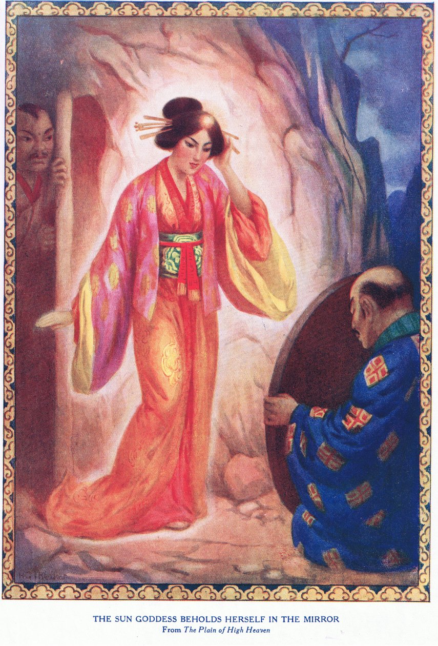La déesse du soleil se regarde dans le miroir (de la Plaine du Haut Ciel) (litho) - Harry George Theaker