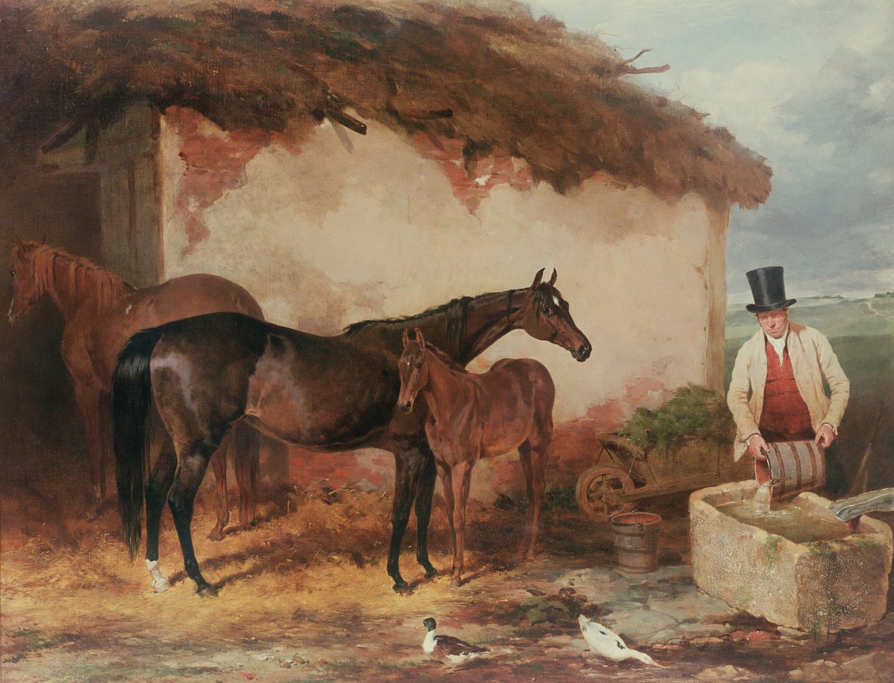 La Jument Peut-être avec son poulain, 1846 - Harry Hall