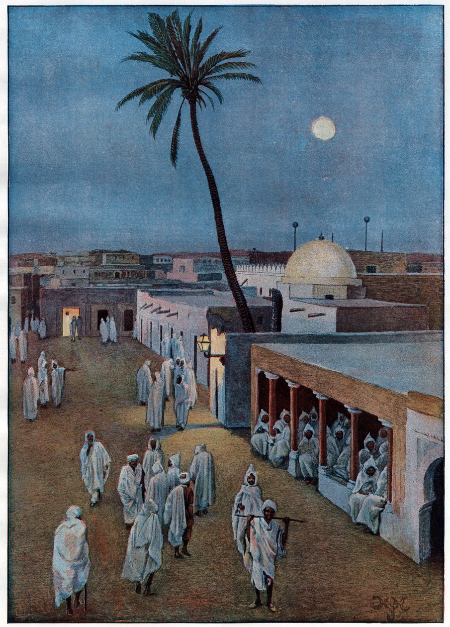 Tozeur (Tunisie) le soir par Sir Henry Hamilton Johnston - 1903 - Harry Hamilton Johnston