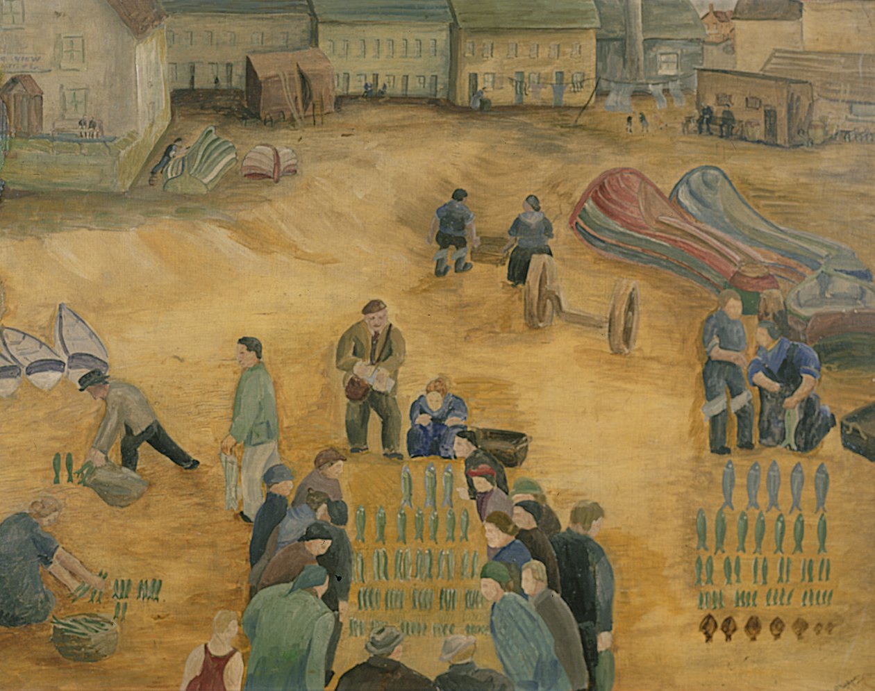 Vente de poissons, 1938 - Harry Mitten Wilson